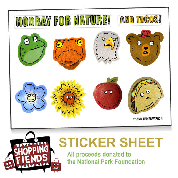 Hooray for Nature Sticker Sheet – Amy Winfrey Giftshop